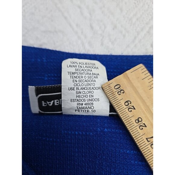 Pablo Collection Womens Petite 10 Royal Blue Skirt & Jacket Set With Pearl Butto - Picture 9 of 9